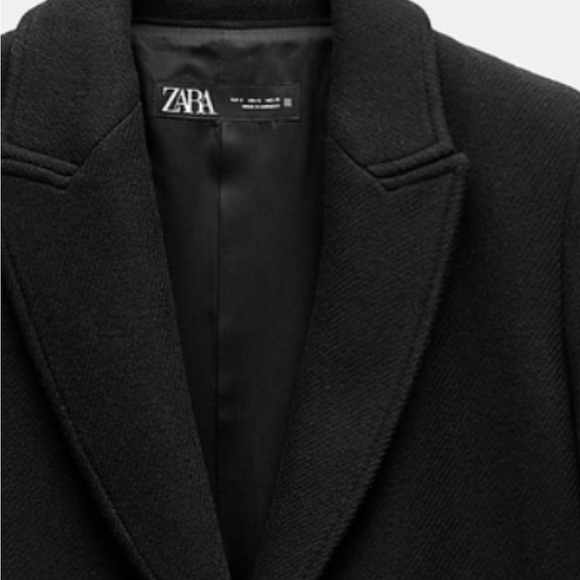 Zara Black Long Coat - Picture 3 of 6